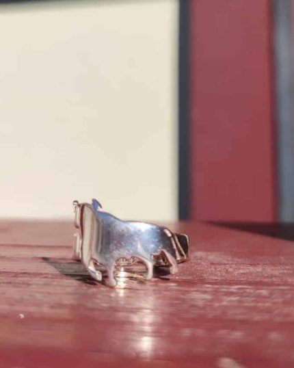 Anillo burel ajustable de plata de ley