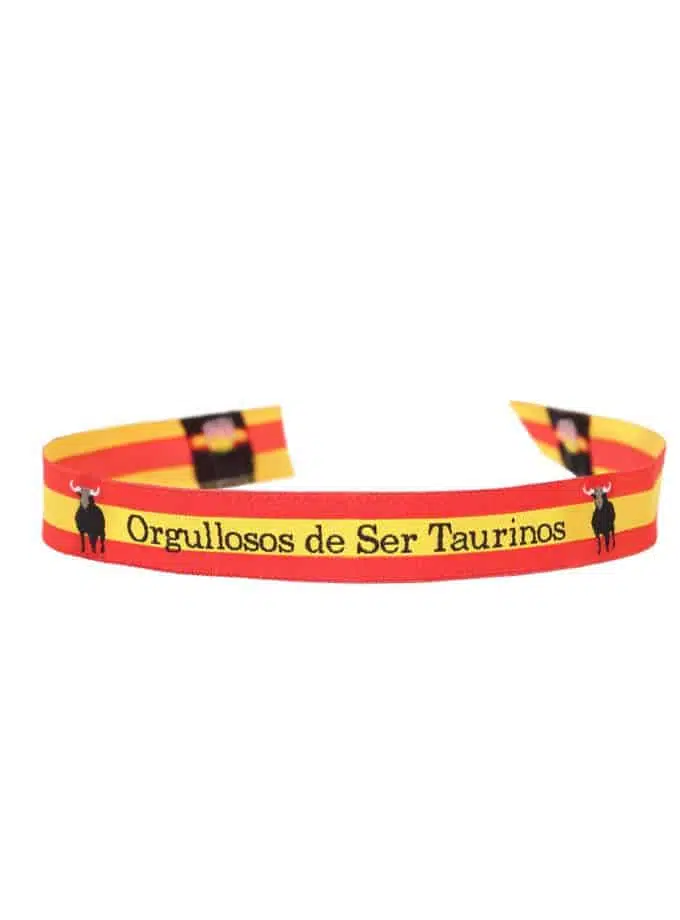 Pulsera de tela, Pulsera Bandera de España y Toro, pulseras de moda