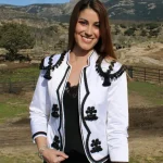 Chaqueta torera blanco de satén
