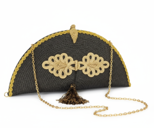 Cartera Borlón Azabache Oro