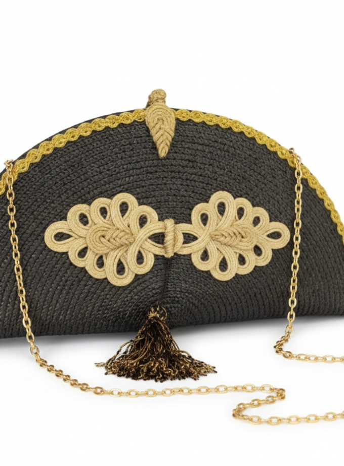 Cartera Borlón Azabache Oro