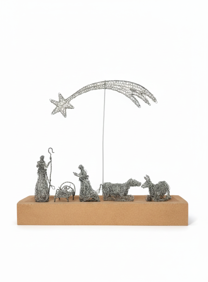 Handcrafted Wire Nativity Scene