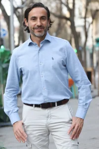 Camisa piqué azul claro RqueR